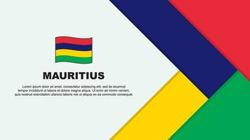 Mauritius Flag Abstract Background Design Template. Mauritius Independence Day Banner Cartoon Vector Illustration. Mauritius Cartoon