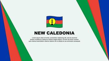 New Caledonia Flag Abstract Background Design Template. New Caledonia Independence Day Banner Cartoon Vector Illustration. Flag