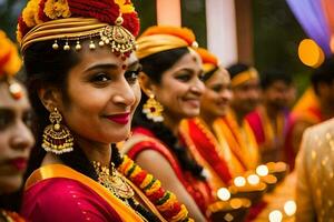 indio Boda ceremonia en Bombay. generado por ai foto