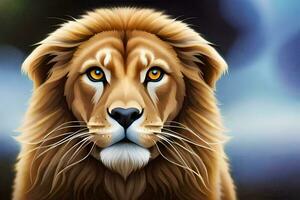 the lion, the beast, the beast, lion, the lion, the beast, lion,. AI-Generated photo