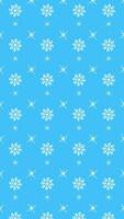 Christmas video with Moving fallen snowflakes on a blue background. 2D motion animation horizontal Christmas video