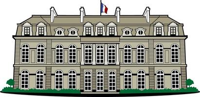 Official Residence of the President of the French Republic design vector art