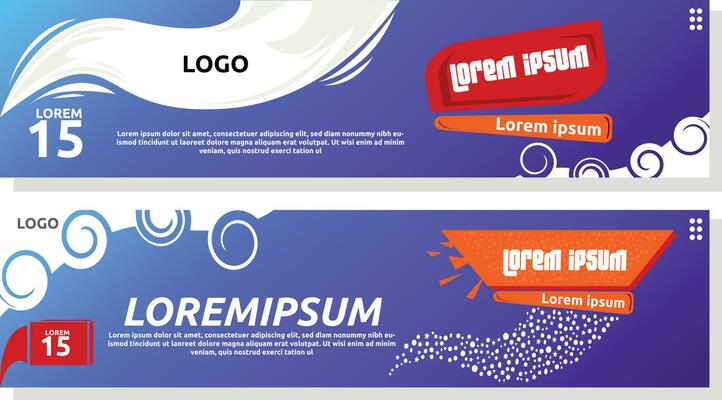 modern ads Banner template on blue clor background