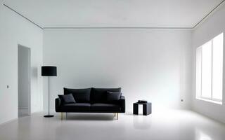 interior interior minimalismo blanco espacio concepto antecedentes creado con ai generativo foto