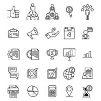 Business icon set. Businessman line icon .Business and Finance web icon in line style. Money, bank, Teamwork, human resources, contacts, infographics. vector