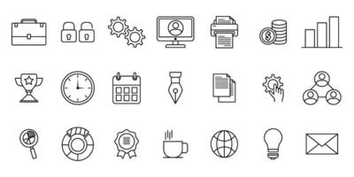 Business icon set. Businessman line icon .Business and Finance web icon in line style. Money, bank, Teamwork, human resources, contacts, infographics. vector