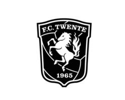 Twente Club Logo Symbol Black Netherlands Eredivisie League Football Abstract Design Vector Illustration