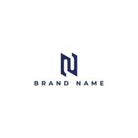 Abstract Letter N Modern Logo Template Vector. N monogram logo vector in blue color isolated on a white background. Letter N logo applied for business and consulting logo design inspiration template