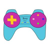 Retro joystick vintage game controller vector