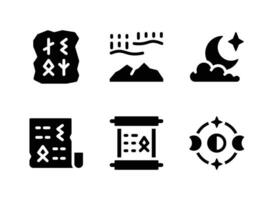 Simple Set of Celestial and Witchcraft Vector Solid Icons