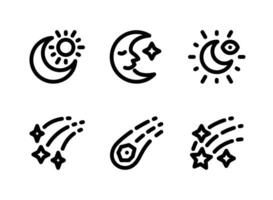 Simple Set of Celestial and Witchcraft Vector Line Icons