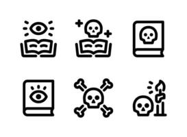 Simple Set of Celestial and Witchcraft Vector Line Icons