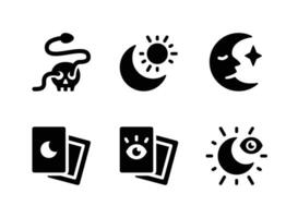 Simple Set of Celestial and Witchcraft Vector Solid Icons