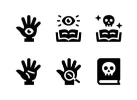 Simple Set of Celestial and Witchcraft Vector Solid Icons