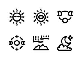 Simple Set of Celestial and Witchcraft Vector Line Icons