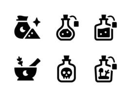 Simple Set of Celestial and Witchcraft Vector Solid Icons