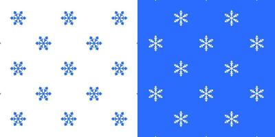 Collection of winter seamless patterns with snowflakes for decoration. A set of patterns for wrapping paper for Christmas and New Year. vector
