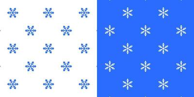 Collection of winter seamless patterns with snowflakes for decoration. A set of patterns for wrapping paper for Christmas and New Year. vector