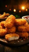 Crispy chicken nuggets AI Generated photo