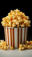Full popcorn bucket AI Generated photo