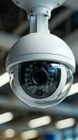 Modern security camera close-up view AI Generated photo