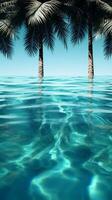 palma árbol verano azul agua piscina antecedentes tropical bandera ai generado foto