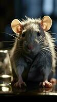 Inquisitive rat in a research environment AI Generated photo