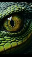 detallado ver de verde iguana ojo ai generado foto