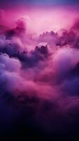 Enchanting Pink, Magenta, and Purple Fog on Dark Hazy Background Vertical Mobile Wallpaper AI Generated photo