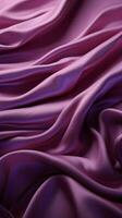 Majestic Purple Fabric Waves Vertical Mobile Wallpaper AI Generated photo