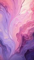 Pink and Purple Marble Vector Pattern with Gradient Accents Vertical Mobile Wallpaper AI Generated photo