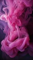 Swirling pink,magenta,purple fog on hazy dark background Vertical Mobile Wallpaper AI Generated photo