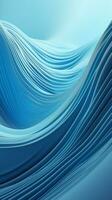 Abstract Blue Waves and Lines with Space for Text Vertical Mobile Wallpaper AI Generated photo