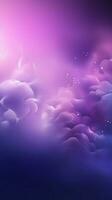 Purple Gradient Background with Dreamy Light Blur Vertical Mobile Wallpaper AI Generated photo