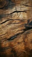 Nature-inspired background with a file of textured bark wood Vertical Mobile Wallpaper AI Generated photo