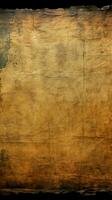 Aged parchment texture featuring dark, tattered edges Vertical Mobile Wallpaper AI Generated photo