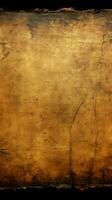 Aged parchment texture featuring dark, tattered edges Vertical Mobile Wallpaper AI Generated photo