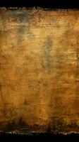 Aged parchment texture featuring dark, tattered edges Vertical Mobile Wallpaper AI Generated photo