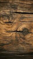Rustic bark wood texture, ideal for organic background designs Vertical Mobile Wallpaper AI Generated photo