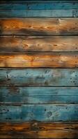 Vintage weathered vibrant wooden backdrop Vertical Mobile Wallpaper AI Generated photo