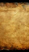 Antique parchment texture displaying aged paper with dark borders Vertical Mobile Wallpaper AI Generated photo