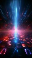 Background of blue and red shining rays at the disco Vertical Mobile Wallpaper AI Generated photo