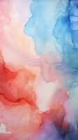Abstract background with a watercolor wash and high-resolution marble pattern texture Vertical Mobile Wallpaper AI Generated photo