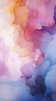 Abstract background with a watercolor wash and high-resolution marble pattern texture Vertical Mobile Wallpaper AI Generated photo