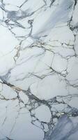 Classic white marble texture featuring beautiful natural patterning Vertical Mobile Wallpaper AI Generated photo