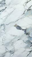 Classic white marble texture featuring beautiful natural patterning Vertical Mobile Wallpaper AI Generated photo