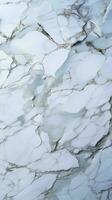 Classic white marble texture featuring beautiful natural patterning Vertical Mobile Wallpaper AI Generated photo