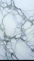 Classic white marble texture featuring beautiful natural patterning Vertical Mobile Wallpaper AI Generated photo