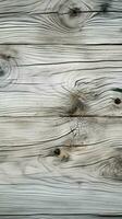 Close-up of weathered white wood texture, vintage grey timber backdrop Vertical Mobile Wallpaper AI Generated photo