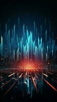 Abstract digital transformation background with a futuristic arrow chart and technology Vertical Mobile Wallpaper AI Generated photo